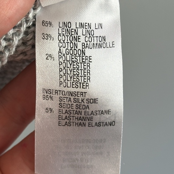 NWT Guido Lombardi Gray Linen Blend Sweater Size S - Picture 8 of 12